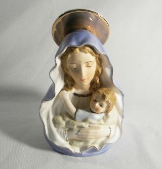 Vintage Artmark Porcelain Madonna Holding Baby Jesus Planter