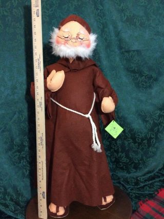 Annalee Mobilitee Doll Vintage Christmas Monk Large 30 Inch