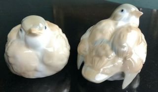 Vintage Otagiri Omc Porcelain Sparrows Birds Figurines " Pair " Made In Japan