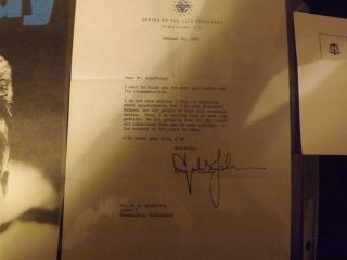 LYNDON JOHNSON SIGNED LETTER W/,  RFK CAMPAIGN POSTER AUTHENTIC 2