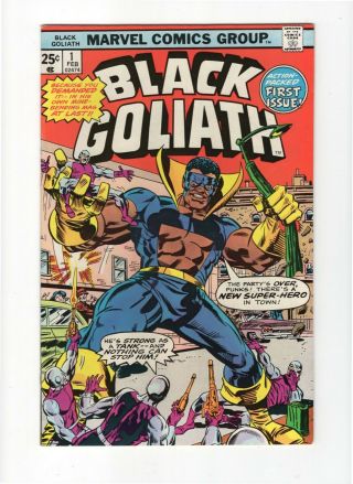 Black Goliath 1,  Nm - (9.  2),  1975 Marvel,  Origin And 1st Solo App. ,  White Pages