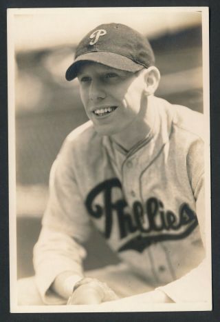 1937 Larry Crawford Phillies Vintage Baseball Photo By George Burke