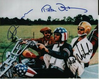 Easy Rider Cast Hand Signed Autographed 8x10 " Photo W/coa - Peter Fonda,  2