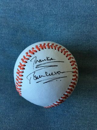 President Bill Clinton “thanks” Baseball Autographed Hand Signed W/coa