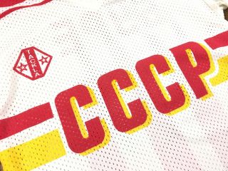 VTG Tackla CCCP Russia Pavel Bure 10 Hockey Jersey M White Soviet Union 3