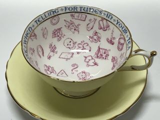 Vintage Paragon Tea Cup & Saucer Fortune Telling
