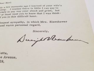 Dwight Eisenhower Signed letter White House 1957 as President WWII General 2