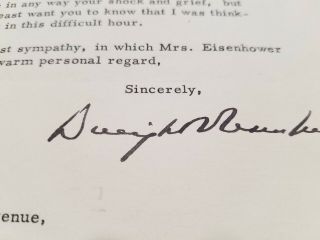 Dwight Eisenhower Signed letter White House 1957 as President WWII General 3