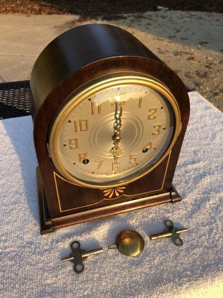 1930’s Antique Seth Thomas Mantel Shelf Desk Clock Correctly Plymouth