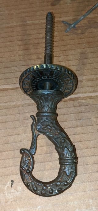 Antique Cast Iron Ceiling Hook Hanging Oil Lamp