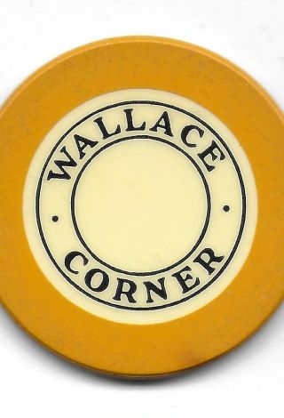 Obsolete Crest & Seal Casino Chip Wallace Corner - Wallace,  Idaho - Closed 1950 