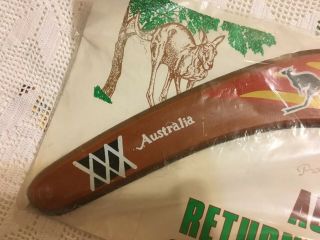 Vintage Australian Returning Boomerang.  Made Australia.  NWT. 3