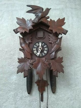 Black Forest Mechanical Cuckoo Clock Hubert Herr 30 Hour Excel