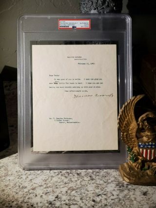Theodore Roosevelt Signed Letter As President On White House Stationary.  Psa Dna