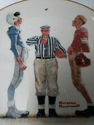 NORMAN ROCKWELL,  The coin toss,  1981 decorate Plate, 2