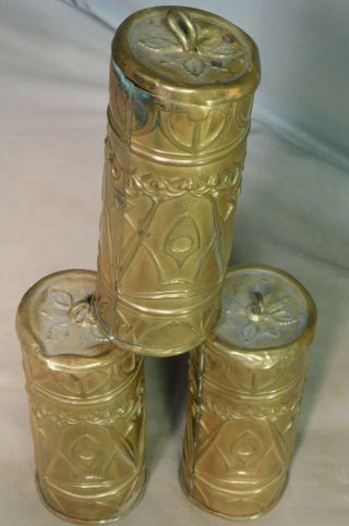 Antique Ornate Brass 3 Vienna Regulator Weight Gustav Becker Grande Sonnerie Old