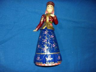 Vintage Hand Painted Russia Russian Wood Wooden Doll