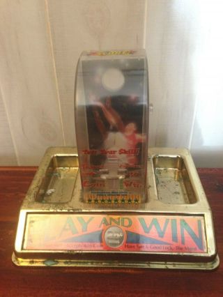 Vintage Trade Stimulator Pos Play And Win Basketball Countertop Quarter Bar Game