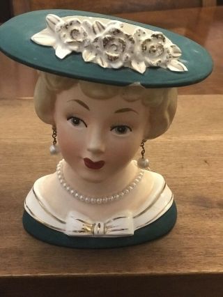 Vintage 1950’s Relpo K1052 Lady Head Vase