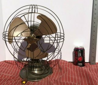 Vintage 10 " Ge Vortalex Oscillating Deco Fan Cat Fm10v21 & Ins