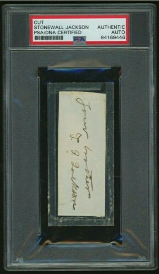Thomas Stonewall Jackson Ultra Rare Signed Autograph Psa/dna Authentic