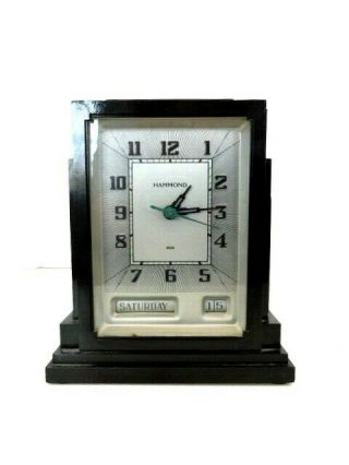 VINTAGE 1930s HAMMOND ANTIQUE OLD ART DECO SKYSCRAPER BAKELITE CLOCK & 2