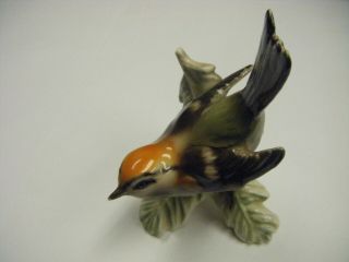 Vintage Goebel W Germany Firecrest Bird Porcelain Figurine 1967