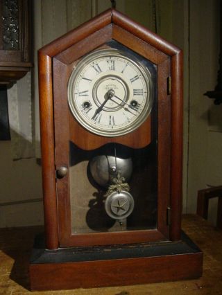 Antique 1879 Seth Thomas Rosewood " Orleans " V.  P.  City Series Shelf Clock