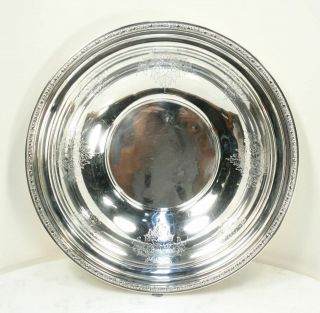 Large Vintage International Sterling Silver Serving Tray Bowl.  Classic Design