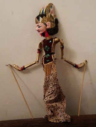 Vintage Asian/oriental Large Marionette Stick Puppet 18 "