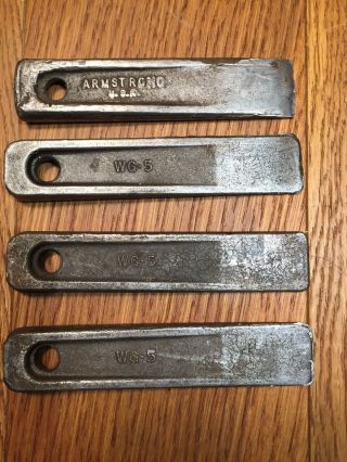 Vintage Armstrong Bros.  Tool Co.  5 " Long Set Up Steel Wedges Wg 5