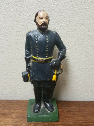 Gen.  Ulysses S Grant Vintage Cast Iron Doorstop Bookend Civil War Figurine