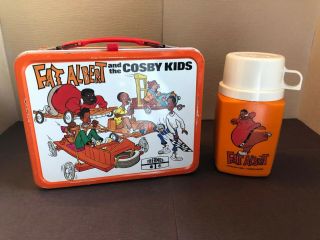 Vintage 1973 Fat Albert And The Cosby Kids Metal Lunchbox W/ Thermos