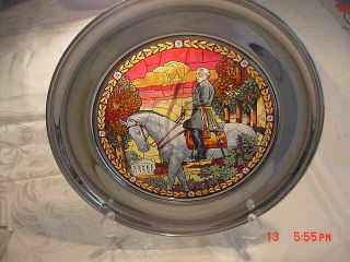 The Robert E Lee Stained Glass And Pewter Plate U S Historical Society