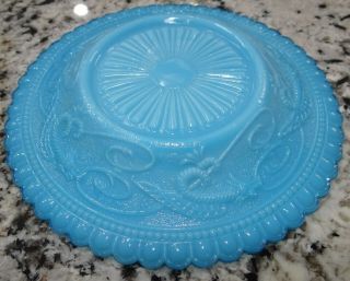 Portieux Vallerysthal French Blue Opaline Milk Glass Chimeres Dragon Plate