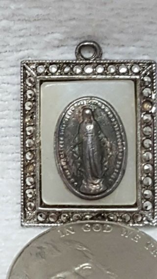 Sterling Silver Virgin Mary Charm 2