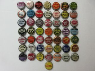 50= Old Soda Bottle Caps=cork Lined==nice Condition=never Used=