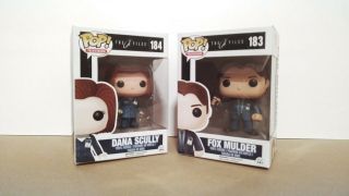 Funko Pop The X - Files Fox Mulder 183 & Dana Scully 184 - Vaulted
