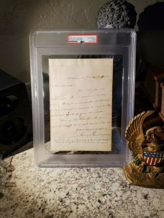 James Buchanan Signed Letter As President Autographed Psa Dna