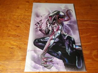 Marvel Edge Of Venomverse 1 Greg Horn Virgin Variant Spider - Gwen Gwenom Nm -