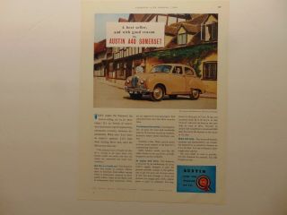 1954 Austin A40 Somerset Automobile Print Ad