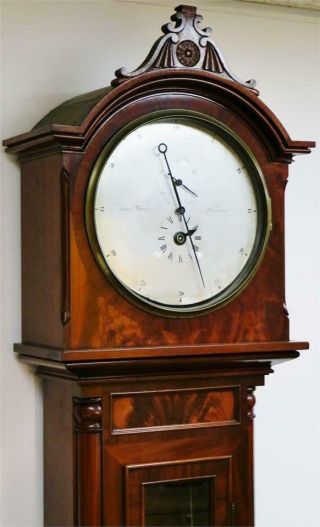 Luxury Antique Regency 8 Day Flame Mahogany Precision Regulator Longcase Clock 2