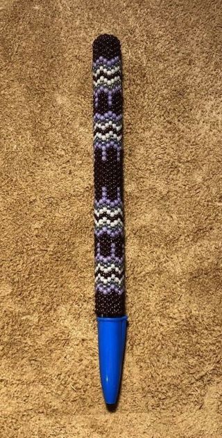One Totally Colored Native American Lakota Sioux Beaded Pen