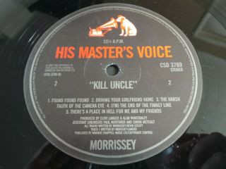 MORRISSEY - Kill Uncle (UK 1991 1ST PRESS VINYL ALBUM / VINYL) 3
