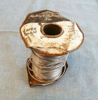 Vintage Spool Of Nassau Rosin Core Solder 3lb 4.  4oz