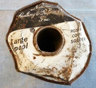 Vintage Spool Of Nassau Rosin Core Solder 3lb 4.  4oz 2