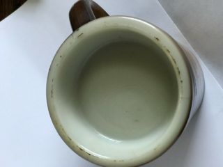 Antique Thick Porcelain Cup - Mug Hand Painted Native American Picture 3
