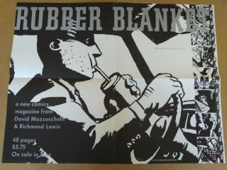 Rubber Blanket Promo Poster Signed By David Mazzucchelli