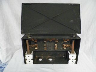Old Vintage Cast Iron Kliegl Bros Panel Pocket No.  372 Fuse Box 50 A.  250 V. 3