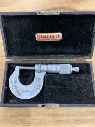 Vintage Ls Starrett Micrometer 238 Caliper Machinist Tool